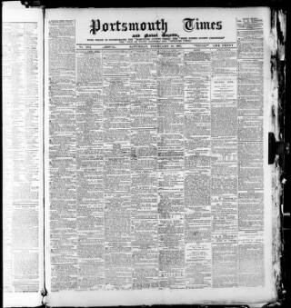 cover page of Portsmouth Times and Naval Gazette published on February 28, 1891