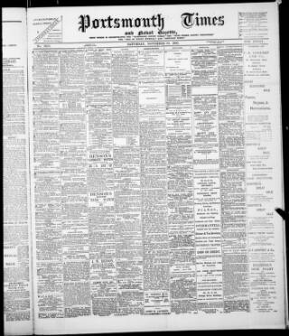 cover page of Portsmouth Times and Naval Gazette published on November 30, 1895