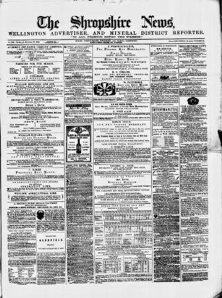 cover page of Shropshire News published on November 26, 1868