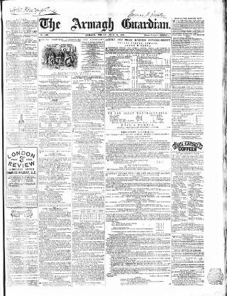 cover page of Armagh Guardian published on July 6, 1860