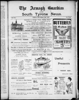 cover page of Armagh Guardian published on December 30, 1904