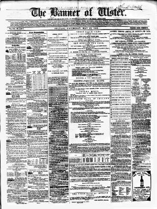 cover page of Banner of Ulster published on May 29, 1862