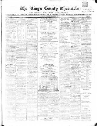 cover page of Kings County Chronicle published on December 30, 1857