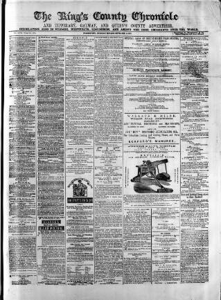 cover page of Kings County Chronicle published on September 18, 1873
