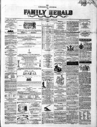 cover page of Commercial Journal published on July 6, 1861
