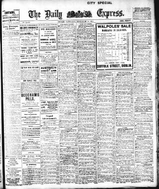 cover page of Dublin Daily Express published on November 15, 1913