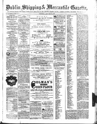 cover page of Dublin Shipping and Mercantile Gazette published on February 28, 1871