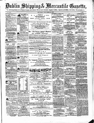 cover page of Dublin Shipping and Mercantile Gazette published on November 30, 1871
