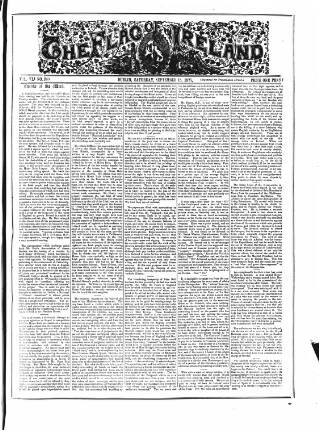 cover page of Flag of Ireland published on September 18, 1875