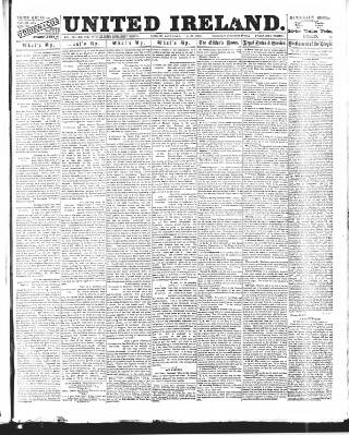 cover page of Flag of Ireland published on February 28, 1885