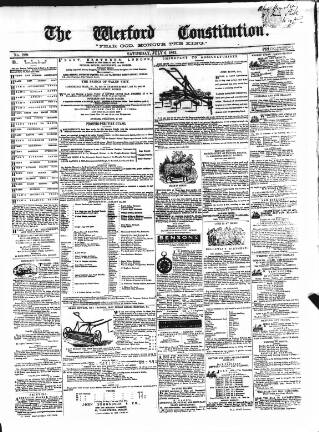 cover page of Wexford Constitution published on July 6, 1861