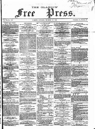cover page of Glasgow Free Press published on December 30, 1865