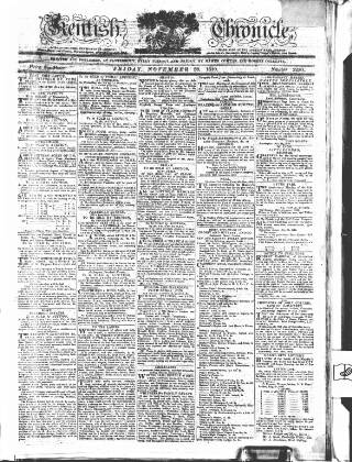 cover page of Kentish Weekly Post or Canterbury Journal published on November 30, 1810