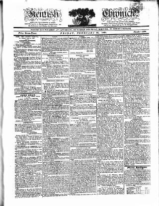 cover page of Kentish Weekly Post or Canterbury Journal published on February 28, 1823