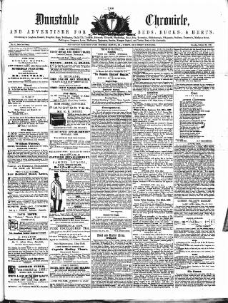 cover page of Dunstable Chronicle published on February 28, 1857