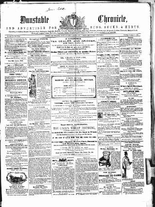cover page of Dunstable Chronicle published on November 12, 1859