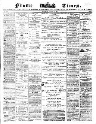 cover page of Frome Times published on November 15, 1882