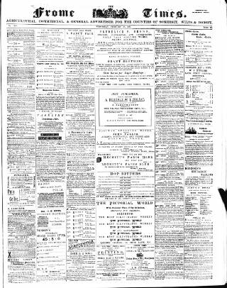 cover page of Frome Times published on February 28, 1883