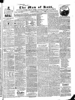 cover page of Man of Ross and General Advertiser published on December 30, 1858