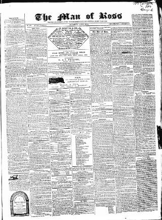 cover page of Man of Ross and General Advertiser published on July 6, 1865