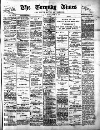 cover page of Torquay Times and South Devon Advertiser published on May 29, 1903