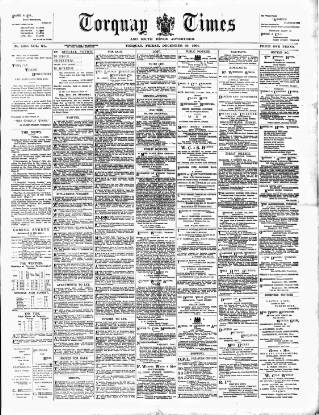 cover page of Torquay Times and South Devon Advertiser published on December 30, 1904
