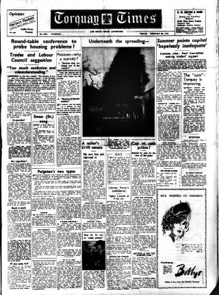cover page of Torquay Times and South Devon Advertiser published on February 28, 1947