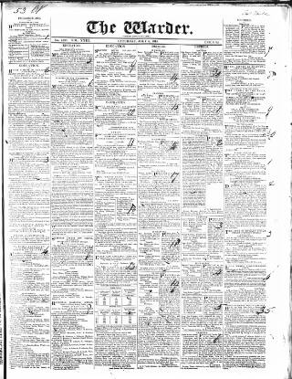cover page of Warder and Dublin Weekly Mail published on July 6, 1844