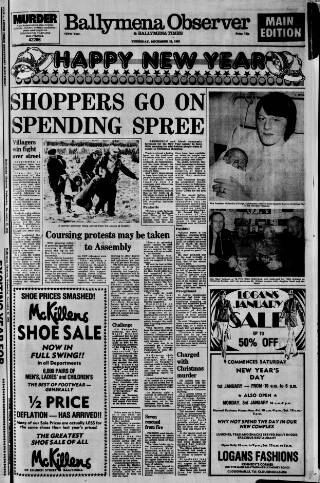 cover page of Ballymena Observer published on December 30, 1982