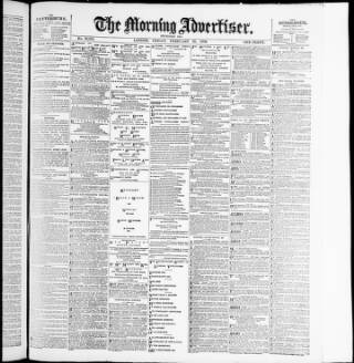 cover page of Morning Advertiser published on February 28, 1908