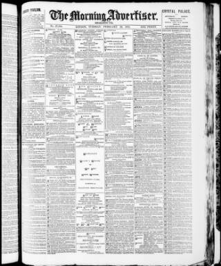 cover page of Morning Advertiser published on February 28, 1911