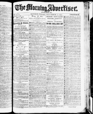 cover page of Morning Advertiser published on November 30, 1917
