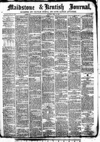 cover page of Maidstone Journal and Kentish Advertiser published on September 18, 1886