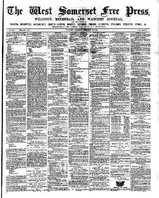 cover page of West Somerset Free Press published on November 30, 1889