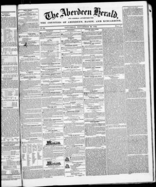 cover page of Aberdeen Herald published on November 30, 1833