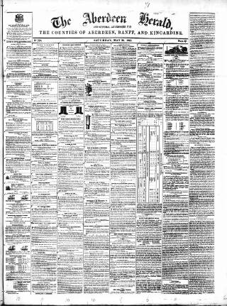 cover page of Aberdeen Herald published on May 29, 1847