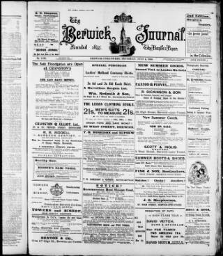 cover page of Illustrated Berwick Journal published on July 6, 1905