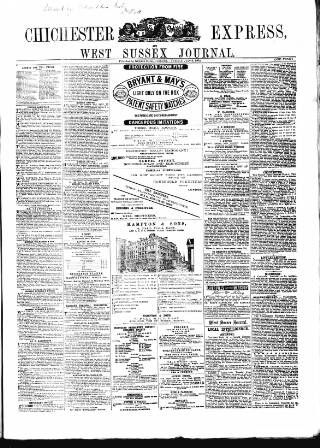 cover page of Chichester Express and West Sussex Journal published on July 6, 1869