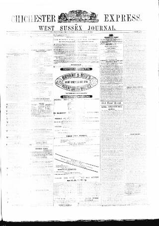 cover page of Chichester Express and West Sussex Journal published on November 30, 1869