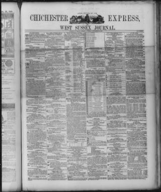 cover page of Chichester Express and West Sussex Journal published on December 30, 1890