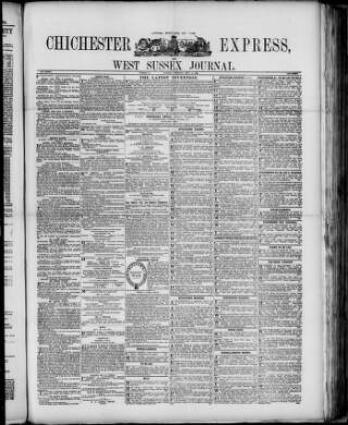 cover page of Chichester Express and West Sussex Journal published on September 18, 1894