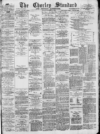 cover page of Chorley Standard and District Advertiser published on November 28, 1885