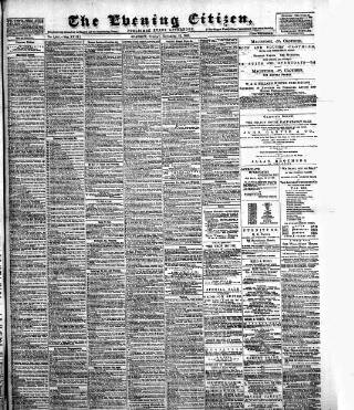cover page of Glasgow Evening Citizen published on September 18, 1883
