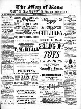 cover page of Man of Ross and General Advertiser published on September 18, 1897