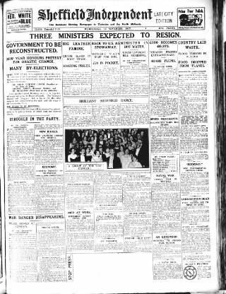 cover page of Sheffield Independent published on November 30, 1927