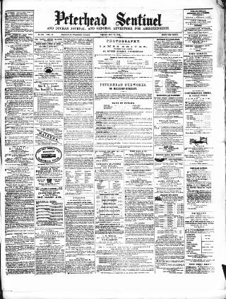 cover page of Peterhead Sentinel and General Advertiser for Buchan District published on May 29, 1868