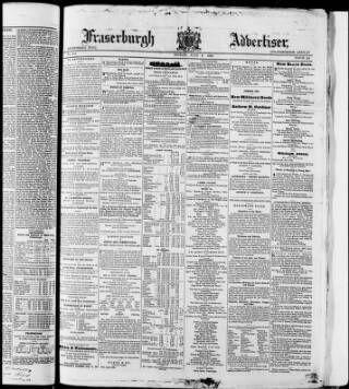 cover page of Fraserburgh Advertiser published on July 6, 1866