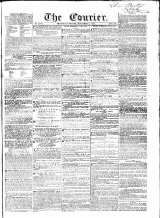 cover page of London Courier and Evening Gazette published on November 15, 1832