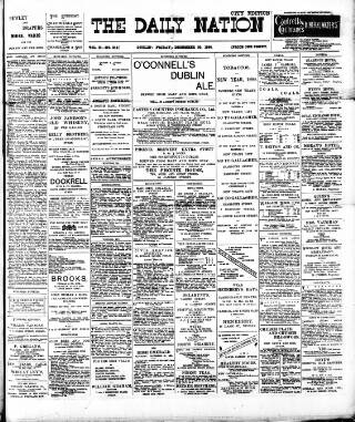 cover page of Dublin Daily Nation published on December 30, 1898