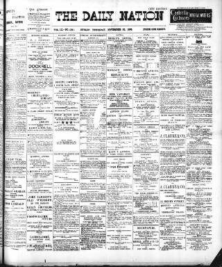 cover page of Dublin Daily Nation published on November 30, 1899